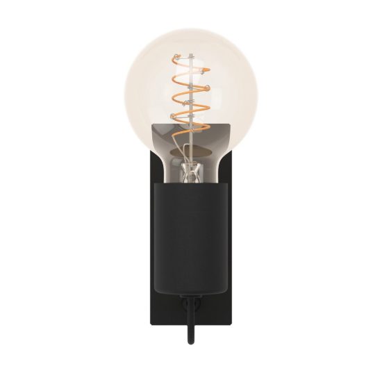 Eglo bailrigg applique da parete industriale rettangolare nero marrone per camera da letto 6cm