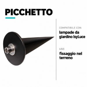 Picchetto da giardino in plastica isyluce codice 549p