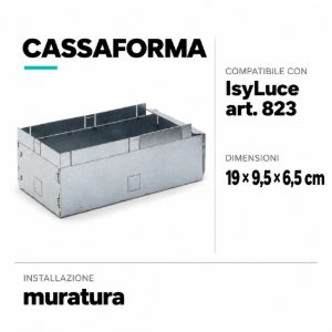 Isyluce cassaforma in metallo per art 823 installazione muratura