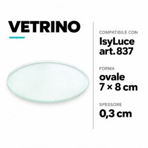 Vetrino ovale per faretto da incasso isyluce 837