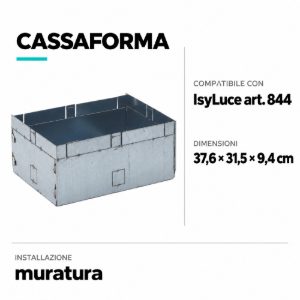 Isyluce cassaforma metallica per applique da incasso in gesso codice 844