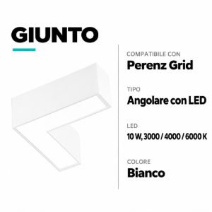 Perenz grid accessorio giunto angolare bianco