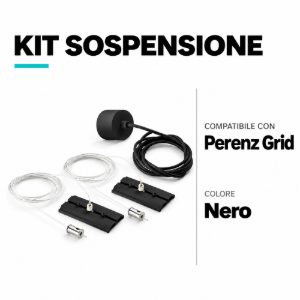 Cavo a sospensione moderno per cucina nero perenz grid