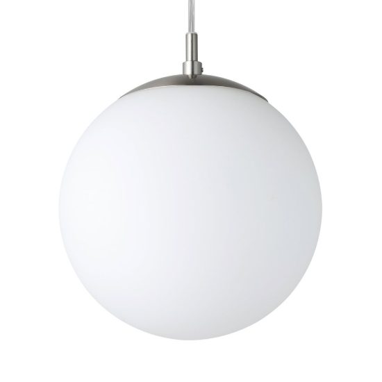 Eglo rondo lampada a sospensione 20cm per cucina moderna globo nichel opaco