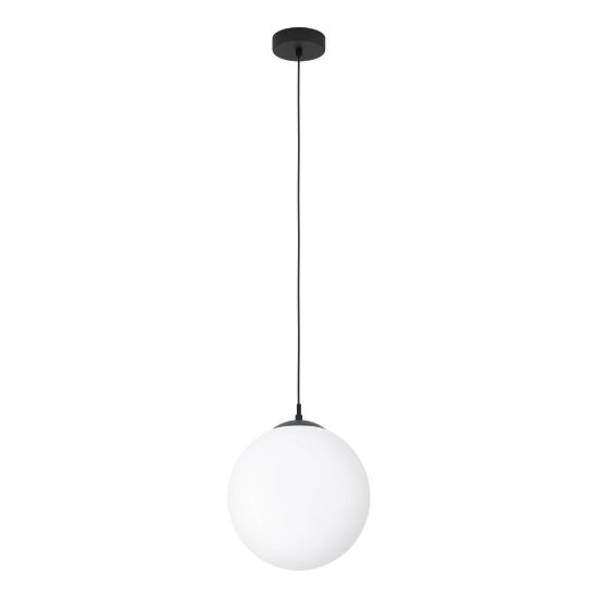Eglo rondo 3 lampadario moderno per ingresso globo nero a sospensione 30cm