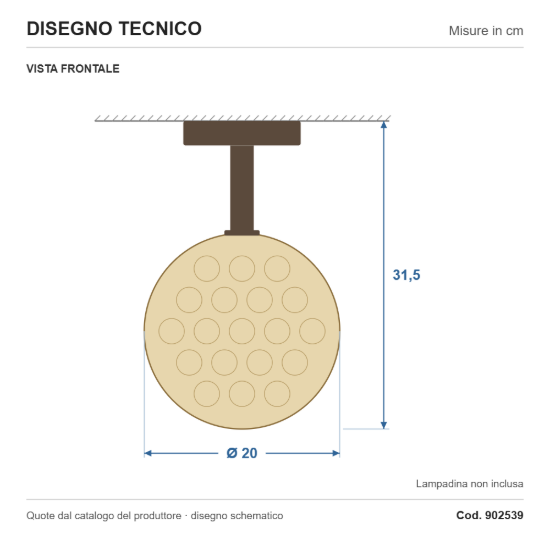 Eglo rondo 2 plafoniera globo moderna bronzo scuro vetro 20cm