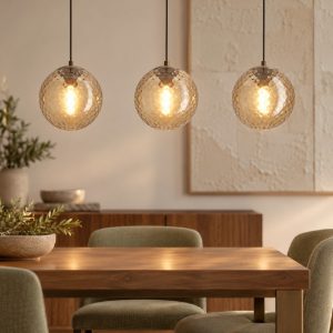 Eglo rondo 2 lampadario a sospensione lineare bronzo scuro per cucina 3 luci 96cm