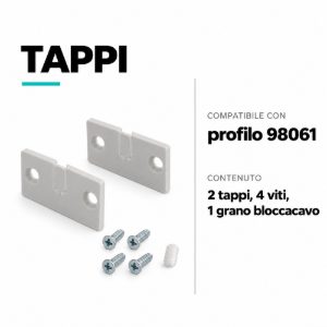 Accessori 98063 tappi di chiusura per profilo alluminio 98061
