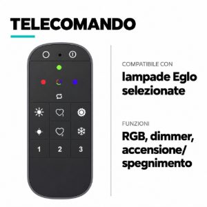 Telecomando controllo remoto rgb dimmer e accensione on off eglo