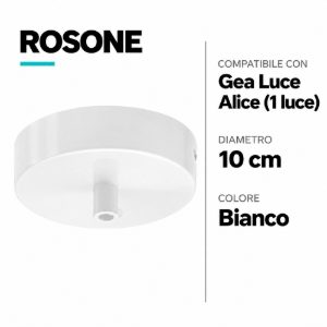 Gea luce rosone bianco per sospensione accessorio