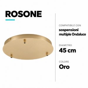 Base per sospensioni multipla ondaluce canopy variante oro