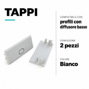 Accessori tappi di chiusura plastica bianco 2pz per diffusore basso
