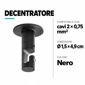 Accessorio decentratore nero gea luce