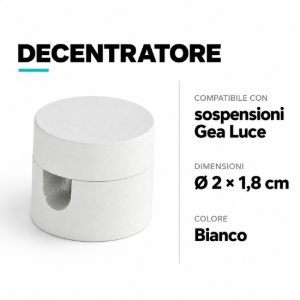 Decentratore in metallo bianco gea luce