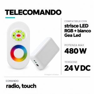 Gea luce telecomando per strisce led rgb+bianco
