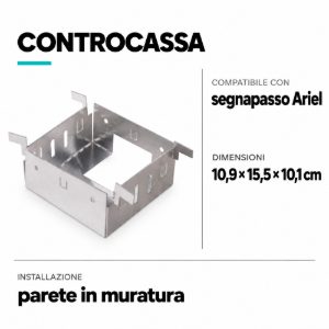 Controcassa alluminio derivazione da incasso per parete in  muratura