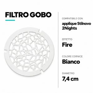 Kit0035 filtro gobo fire per applique bianco