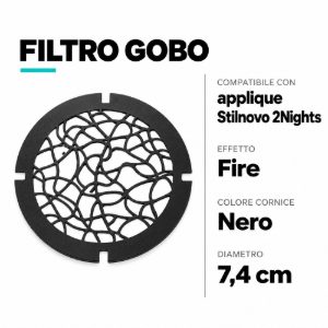 Kit0036 filtro gobo fire per applique  nero