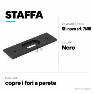 Kit0041 staffa da parete copri fori per art 7608 nero