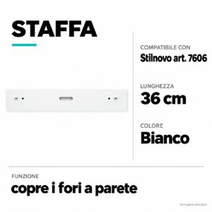 Kit0047 staffa da parete copri fori bianco per articolo 7606