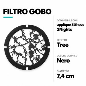 Kit0056 filtro gobo tree per applique colore nero