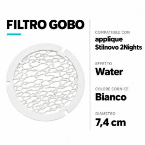 Kit0057 filtro gobo water per applique colore bianco