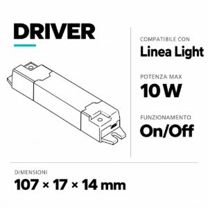 Trasformatore driver led 10w on-off linea light