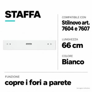 Kit83 staffa da parete copri fori per art 7604 e 7607