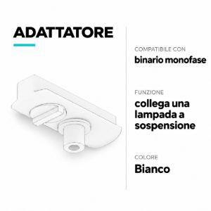 Accessorio kit lampada a sospensione per binario bianco monofase