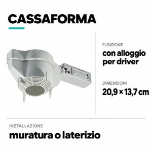 Cassaforma con alloggio driver da incasso muratura laterizio fp