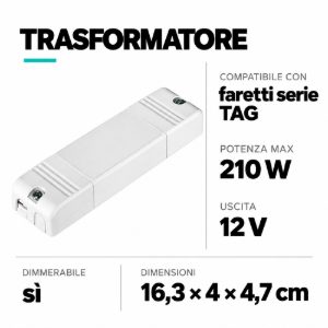 Trasformatore driver dimmerabile led 210w 230/12v