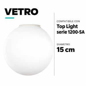 Vetro ricambio 15cm per serie 1200-sa top light