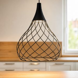 Stilnovo mongolfier lampadario da cucina nero led 3000k dimmerabile