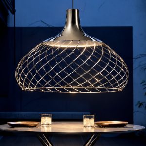 Mongolfier stilnovo lampadario da cucina nero led 3000k dimmerabile