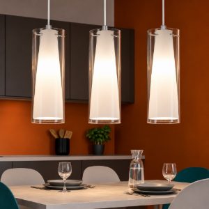 Lampadario per cucina moderna 3 luci pinto eglo