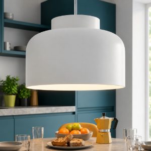 Vivida lampadario da cucina bottone bianco led 30w cct 2700k 3000k 4000k dimmerabile con telecomando