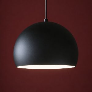 Lampadario da cucina a cupola nero