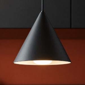 A-line sp1 d30 ideal lux lampadario cono nero per cucina moderna