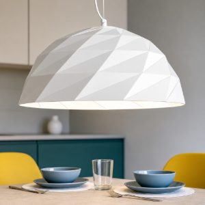 Lampadario tilt perenz illuminazione per isola cucina moderna cupola bianca
