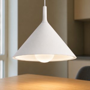 Lampadario per cucina cono bianco gea luce