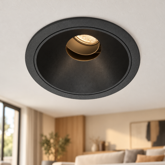 Maytoni wise faretto moderno nero da incasso led 10w 3000k