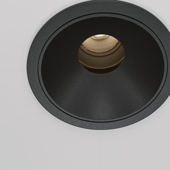 Maytoni wise faretto moderno nero da incasso led 10w 3000k