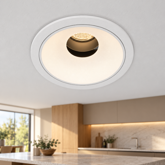 Faretto da incasso led 10w 3000k rotondo bianco maytoni wise