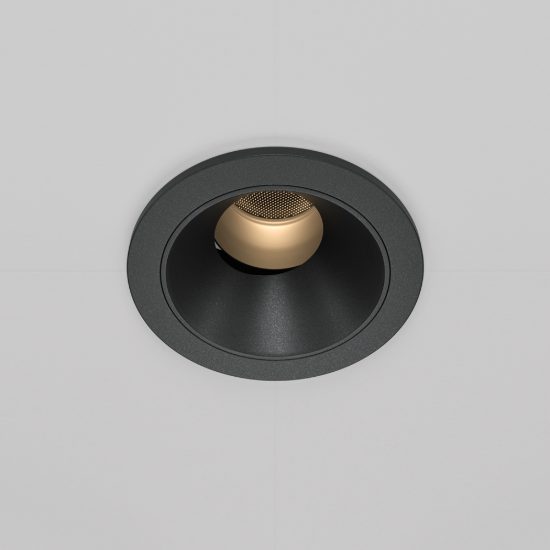 Maytoni wise faretto da incasso per cucina nero led 7w 3000k