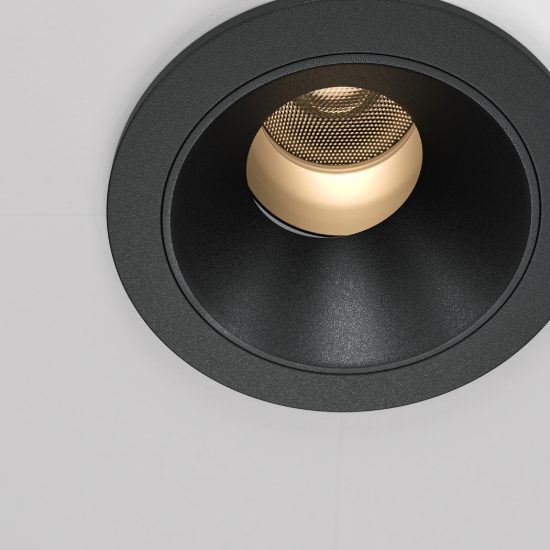 Maytoni wise faretto da incasso per cucina nero led 7w 3000k