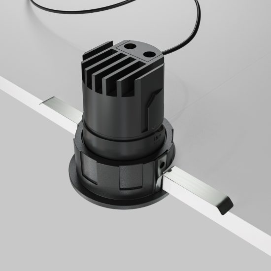 Maytoni wise faretto da incasso per cucina nero led 7w 3000k