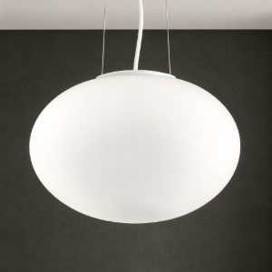Candy sp1 d40 ideal lux lampadario sfera di vetro bianco