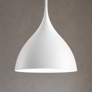 Lampadario topia per tavolo da pranzo e cucina moderna cupola metallo bianco