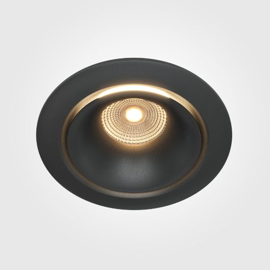 Maytoni yin faretto nero da incasso led 12w 3000k dimmerabile