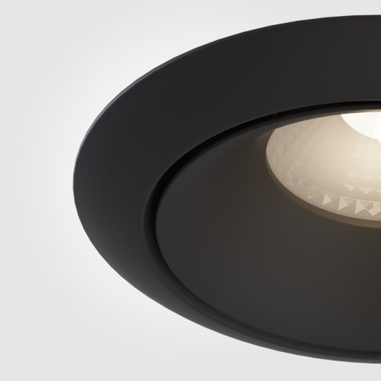 Maytoni yin faretto nero da incasso led 12w 3000k dimmerabile